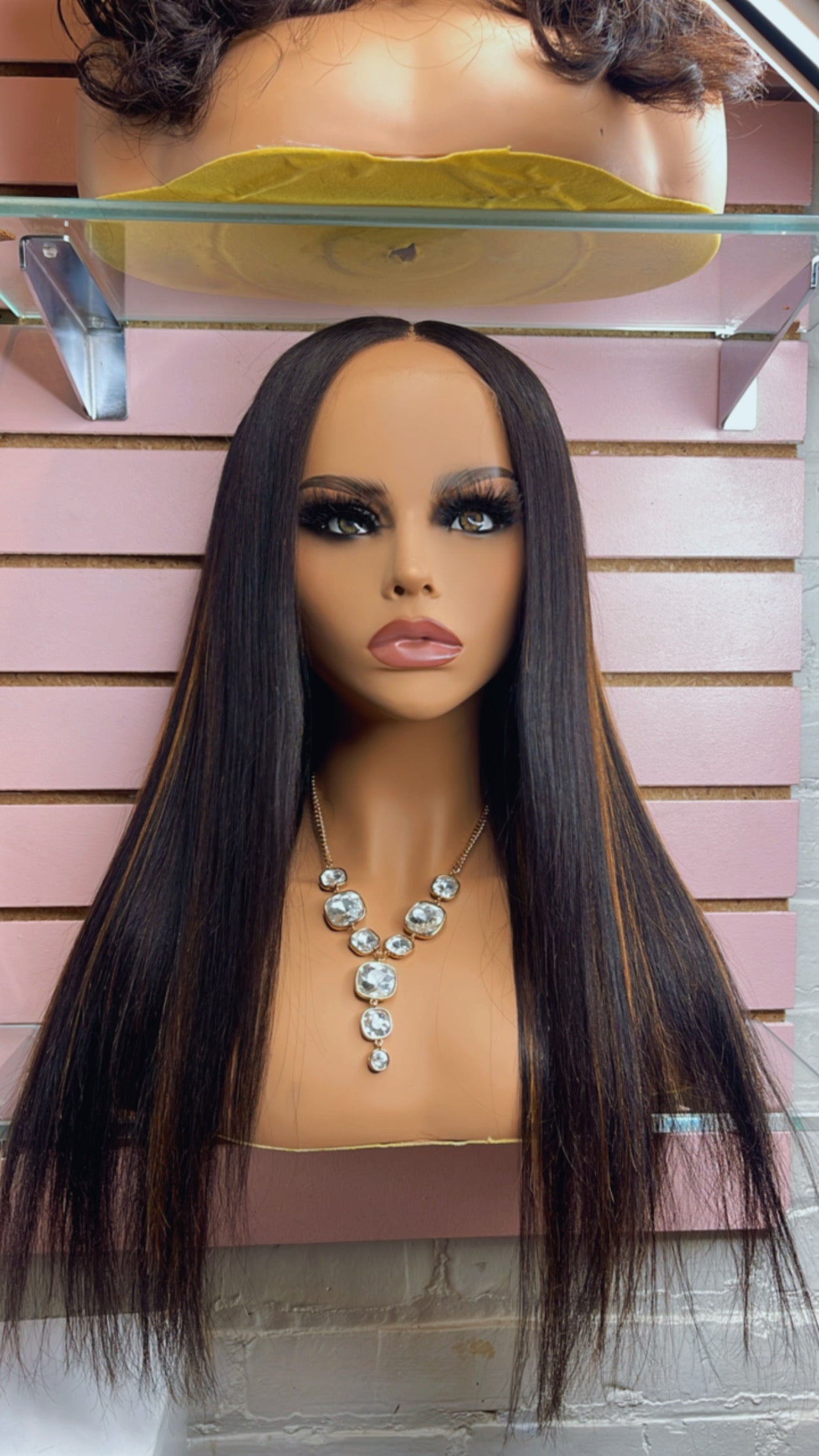 18" Natural Middle Part Custom Wig Unit