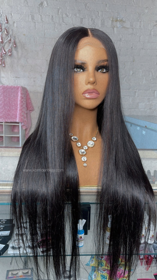 Brazilian Straight Custom Wig Unit - Konfident Kay Luxury Virgin Hair Salon & Wig Boutique
