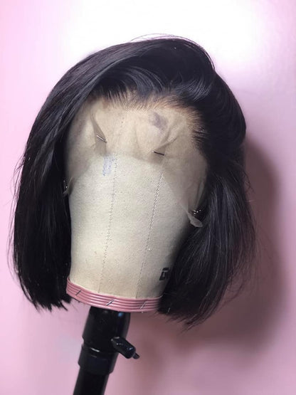Lace Frontal Natural Bob Lace Wig Unit - Konfident Kay Luxury Virgin Hair Salon & Wig Boutique