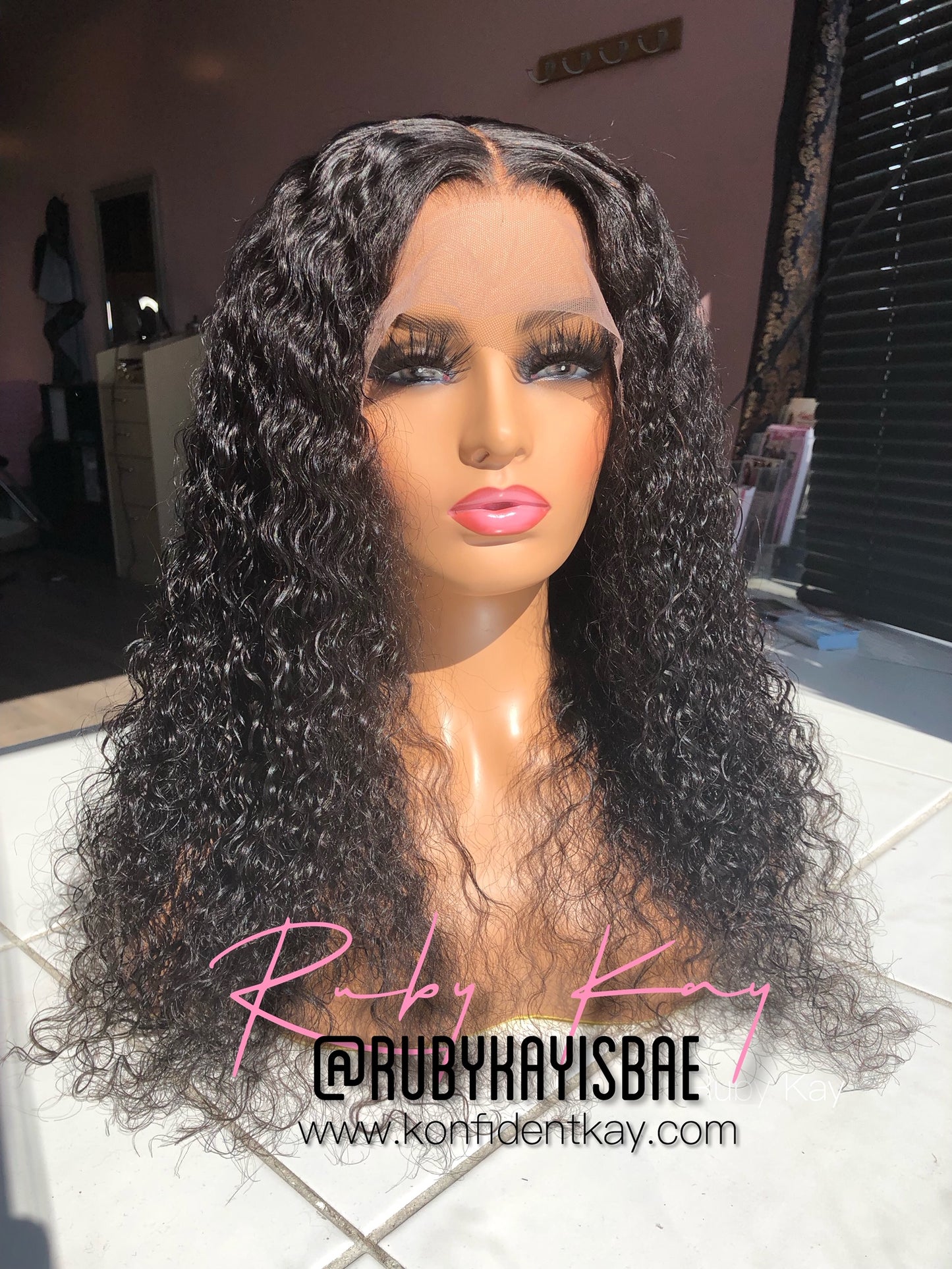 Water Wave Full Density Lace Frontal Wig Unit - Konfident Kay Luxury Virgin Hair Salon & Wig Boutique